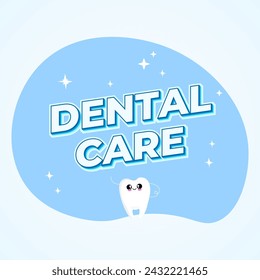 Dental care, health concept, vector illustration