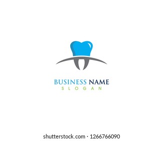 Dental care health logo design template