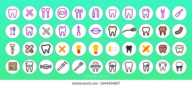 Dental Care Icon Collection: Perfect for Oral Hygiene, Dentist Tools, Preventive Measures, Whitening Solutions, teeth, dental fillings. Solid vector icons
