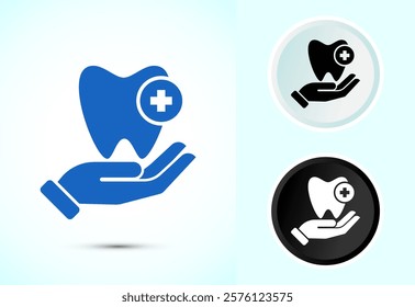 Dental care icon design illustration. Teeth care icon for dentist, dental clinic