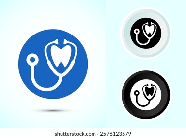 Dental care icon design illustration. Teeth care icon for dentist, dental clinic