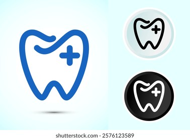 Dental care icon design illustration. Teeth care icon for dentist, dental clinic