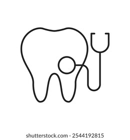 Ícone de cuidados dentários. ícone de vetor isolado.