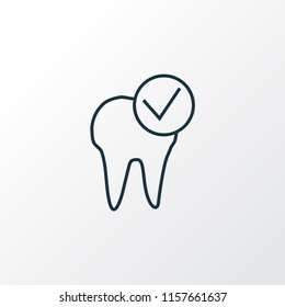 Dental care icon line symbol. Premium quality isolated healthcare element in trendy style.