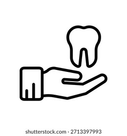Icono de cuidado dental, Gráficos de Vector de línea