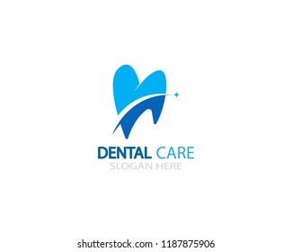 Dental care icon logo vector template