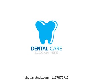 Dental care icon logo vector template