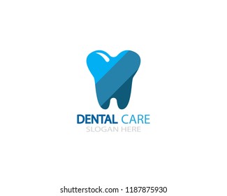 Dental care icon logo vector template