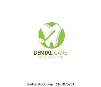 Dental care icon logo vector template
