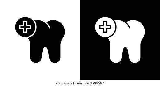 Icono de cuidado dental, estilo plano simple. para diseños ui o ux