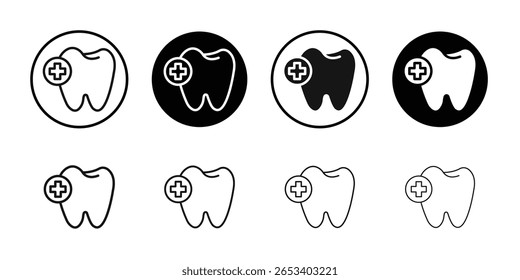 Símbolo isolado de vetor simples de ícone de cuidados dentários