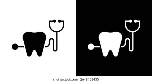 Dental care icon symbol collection. Flat vector stock illustration.