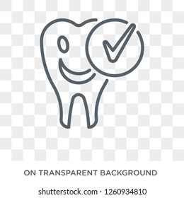 Dental care icon. Trendy flat vector Dental care icon on transparent background from Dentist collection. High quality filled Dental care symbol use for web and mobile