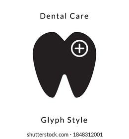 dental care icon vector. glyph style design. isolated on white background