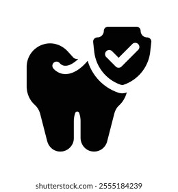 dental care icon. vector glyph icon for your website, mobile, presentation, and logo design.