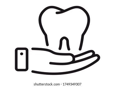 DENTAL CARE icon vector for web and app