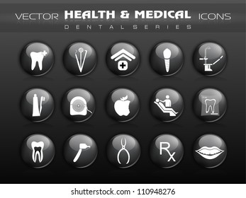 Dental care icons. EPS 10.