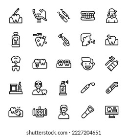 dental care icons set illustration vector graphic