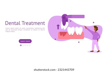 dental care illustration set. characters seen dentist solved the problem by removing wisdom teeth. wisdom teeth solution concept. vector illustration.