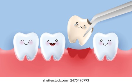 Dental care illustration set. dentists treat  tooth decay to avoid pain when chewing. tooth decay treatment concept. remove plaque, treat tooth decay. medical apps, websites and hospital. vector.