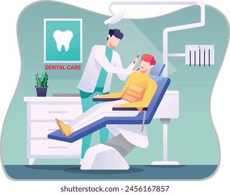 Dental care illustration,Dental care design