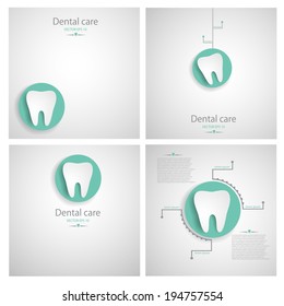 Dental care infographics. Background set.EPS 10 file. 