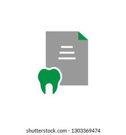 Dental care and invoice icon. Element of Dental Care icon for mobile concept and web apps. Detailed Dental care and invoice icon can be used for web and mobile