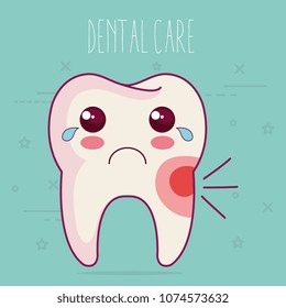 dental care kawaii characters