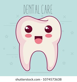 dental care kawaii characters