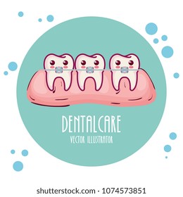 dental care kawaii characters