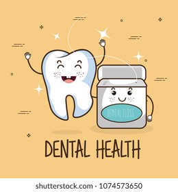 dental care kawaii comi character