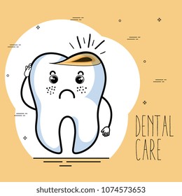 dental care kawaii comi character