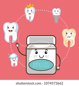 dental care kawaii comi character