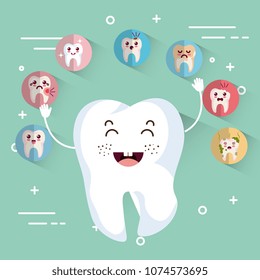 dental care kawaii comi character