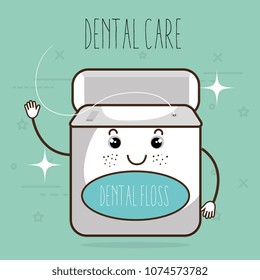 dental care kawaii comi character