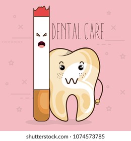 dental care kawaii comi character