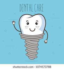 dental care kawaii comi character