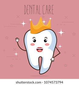 dental care kawaii comi character