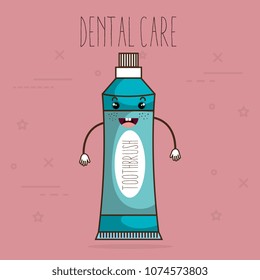 dental care kawaii comi character