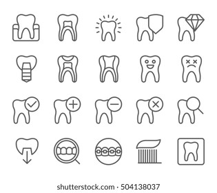 dental care line icon