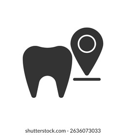 Ícone de Localização do Dental Care Ícone do Pin do Mapa do Dentista