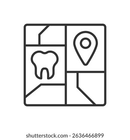 Ícone de Localização de Dental Care - Símbolo de Sinal de Pin de Mapa