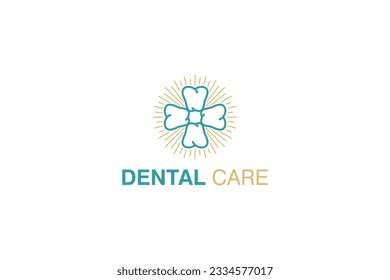 Dental care logo design dentist treatment clinic icon symbol