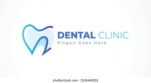 Dental care logo design template