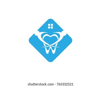 Dental care logo design template