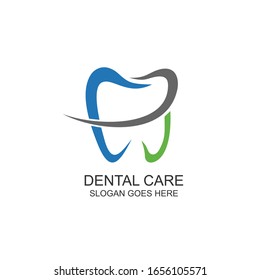 
Dental care logo design vector