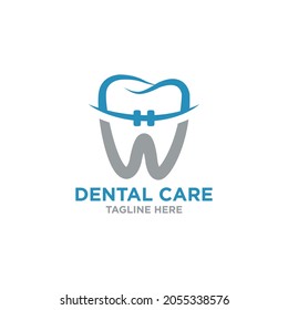 dental care logo design vector template