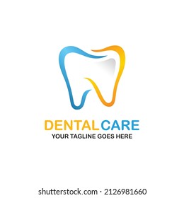Dental care logo design vector illustration. Dental logo. Orthodontic logo