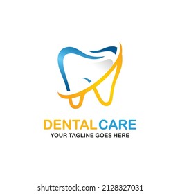 Dental care logo design vector illustration. Dental logo. Orthodontic logo