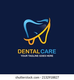 Dental care logo design vector illustration. Dental logo. Orthodontic logo